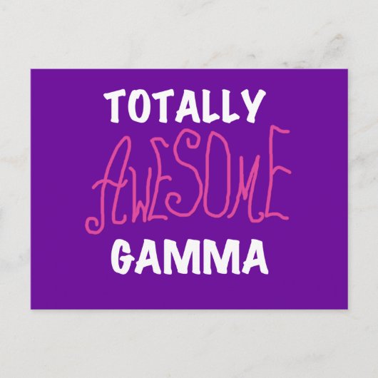 Carte Postale T-shirts et cadeaux roses gamma totalement (Devant)