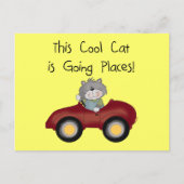 Carte Postale T-shirts et cadeaux rouges allants de voiture (Devant)