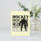 Carte Postale T-shirts et cadeaux Silhouette de hockey (Debout devant)