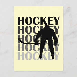 Carte Postale T-shirts et cadeaux Silhouette de hockey