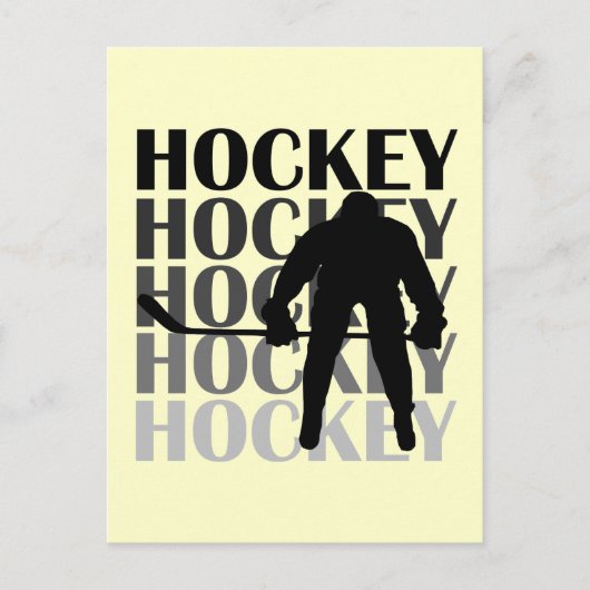 Carte Postale T-shirts et cadeaux Silhouette de hockey (Devant)