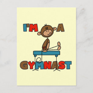 Carte Postale T-shirts et Cadeaux Singe Je suis un Gymnaste