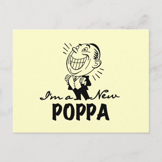 Carte Postale T-shirts et cadeaux Smiling New Poppa (Devant)