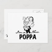 Carte Postale T-shirts et cadeaux Smiling New Poppa (Devant / Derrière)