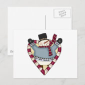 Carte Postale T-shirts et cadeaux Snowman Love (Devant / Derrière)