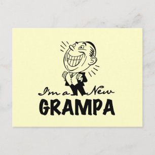 Carte Postale T-shirts et cadeaux souriants New Grampa