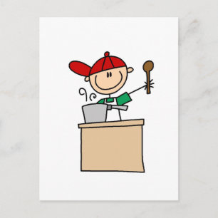 Carte Postale T-shirts et cadeaux Stick Figure Cook homme