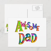 Carte Postale T-shirts et cadeaux superbes papa (Devant / Derrière)