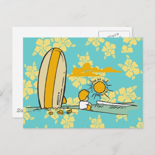 Carte Postale T-shirts et cadeaux surfeurs (Devant / Derrière)