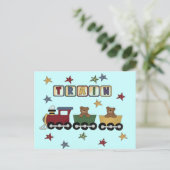 Carte Postale T-shirts et cadeaux Teddy Bear Train (Debout devant)