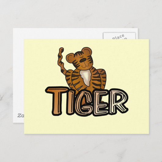 Carte Postale T-shirts et cadeaux Tiger (Devant / Derrière)