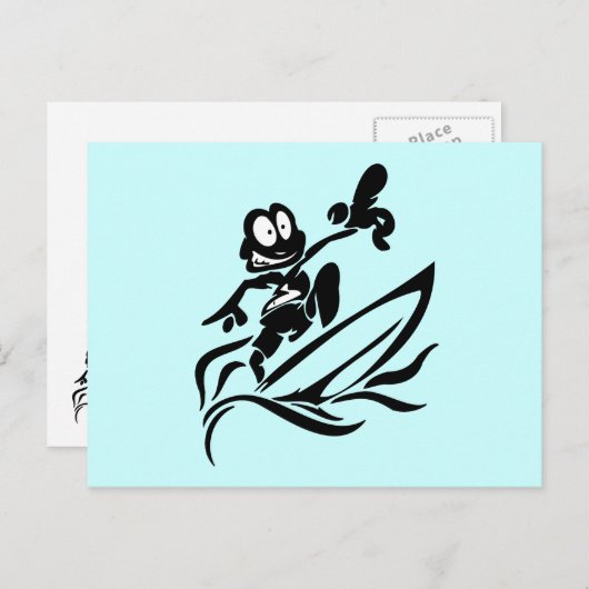 Carte Postale T-shirts et cadeaux Yo Dude Surfing (Devant / Derrière)