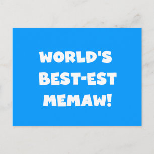 Carte Postale T-shirts noir et blanc Meilleure Memaw du monde