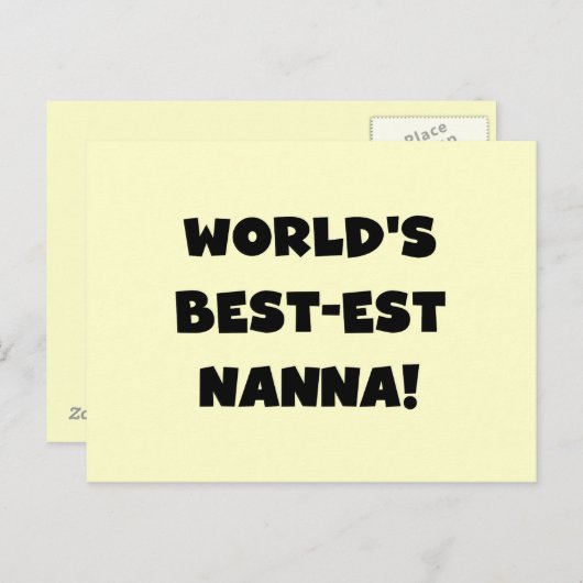 Carte Postale T-shirts noir et cadeaux de Meilleur-est Nanna des (Devant / Derrière)