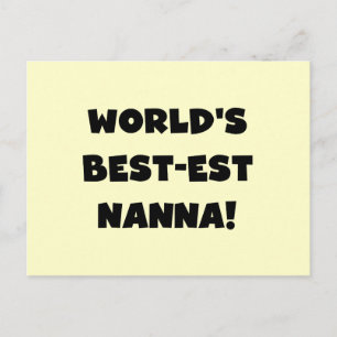Carte Postale T-shirts noir et cadeaux de Meilleur-est Nanna des