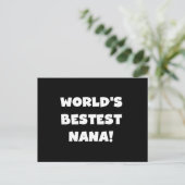 Carte Postale T-shirts noirs et blancs de Bestest Nana du monde (Debout devant)