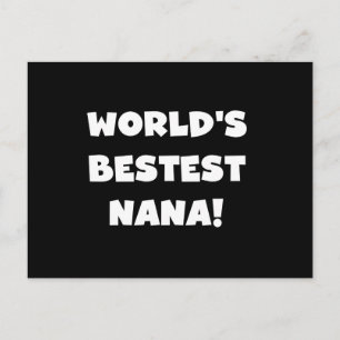 Carte Postale T-shirts noirs et blancs de Bestest Nana du monde