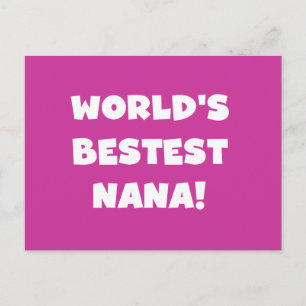 Carte Postale T-shirts noirs et blancs de Bestest Nana du monde
