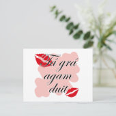 Carte Postale Tá grá agam duit - Irish Gaelic Je vous aime (Debout devant)