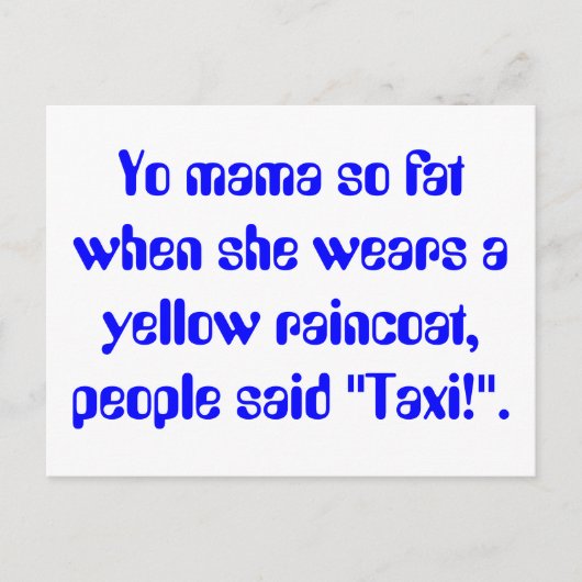 Carte Postale Ta maman est si grosse (Devant)