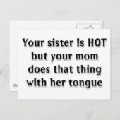 Carte Postale Ta mère (Devant / Derrière)