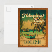 Carte Postale Tabac Caye Belize Palmiers Vintages Souvenirs (Devant / Derrière)