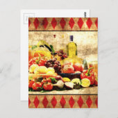 Carte Postale Table abondante (Devant / Derrière)