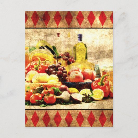 Carte Postale Table abondante (Devant)