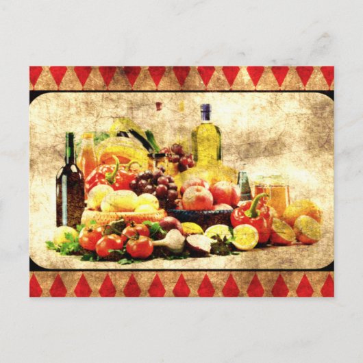 Carte Postale Table Abondante (Devant)