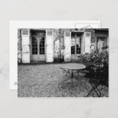 Carte Postale Table dans cour en gravier (Devant / Derrière)