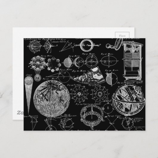 Carte Postale Table d'astronomie (Devant / Derrière)