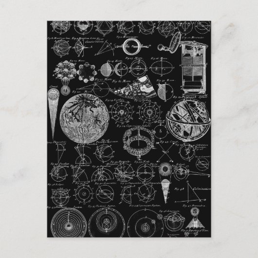 Carte Postale Table d'astronomie (Devant)