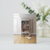 Carte Postale Table de bal remplie de livres. (Debout devant)