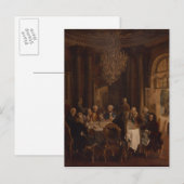 Carte Postale Table de dîner à Sanssouci, 1850 (Devant / Derrière)