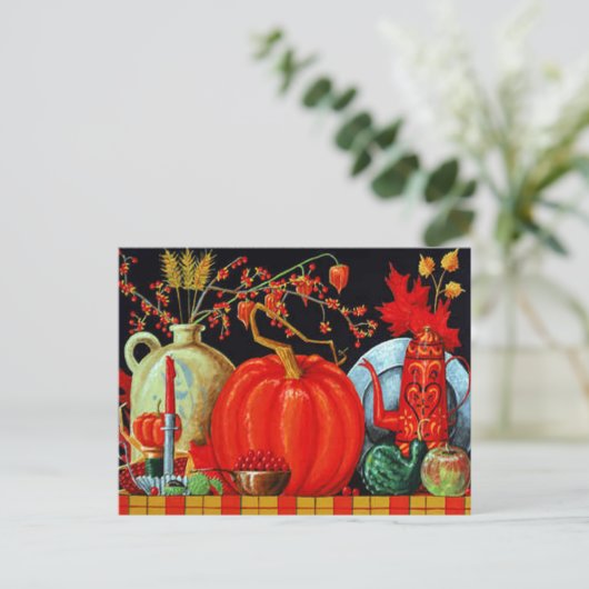 Carte Postale Table de fête d'automne (Debout devant)