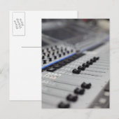 Carte Postale Table de mixage (Devant / Derrière)