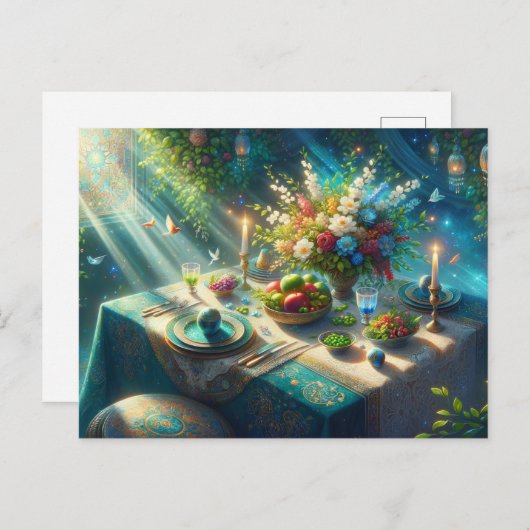 Carte Postale Table de Nowruz magnifique (Devant / Derrière)