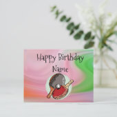 Carte Postale Table de tennis de ping pong Joyeux Anniversaire   (Debout devant)