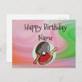 Carte Postale Table de tennis de ping pong Joyeux Anniversaire   (Devant / Derrière)