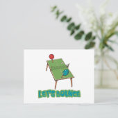 Carte Postale Table de Tennis de Ping Pong Let's Bounce (Debout devant)