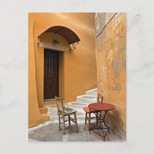 Carte Postale Table de trottoir, Canée, Crète, Grèce (Devant)