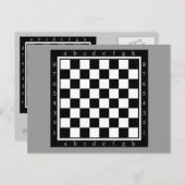 Carte Postale table d'échecs classique (Devant / Derrière)
