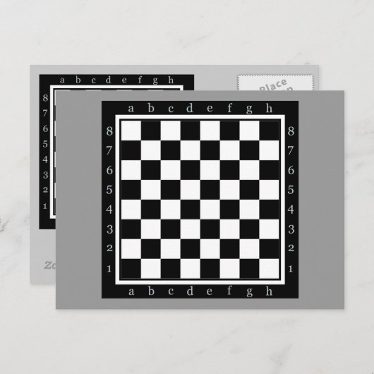 Carte Postale table d'échecs classique (Devant / Derrière)
