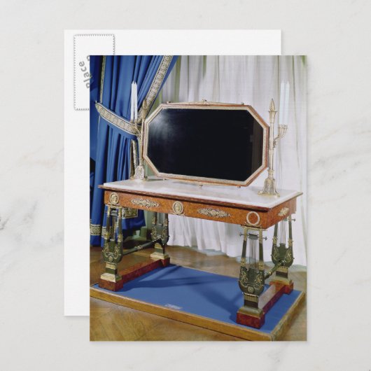 Carte Postale Table d'habillage appartenant à l'impératrice José (Devant / Derrière)