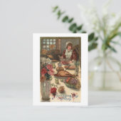 Carte Postale Table d'une femme pèlerine (Debout devant)