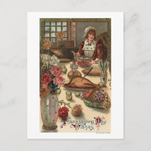 Carte Postale Table d'une femme pèlerine