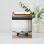 Carte Postale table en bois et tatami de style moderne : (Debout devant)