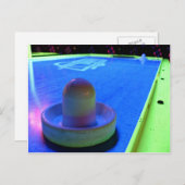 Carte Postale Table et maillot de hockey avec éclairage néon (Devant / Derrière)