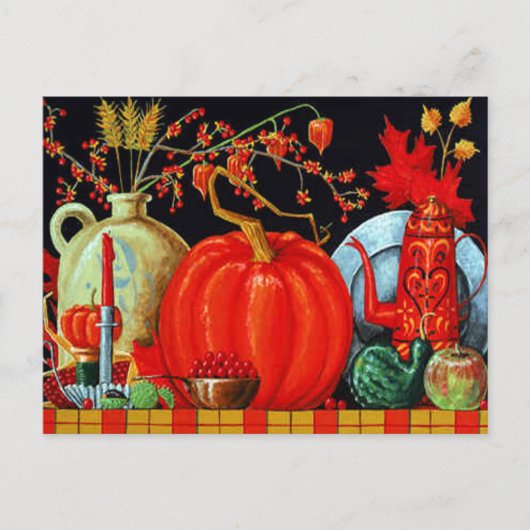 Carte Postale Table festive d'automne (Devant)