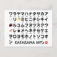 Table Katakana japonaise (Sushi)